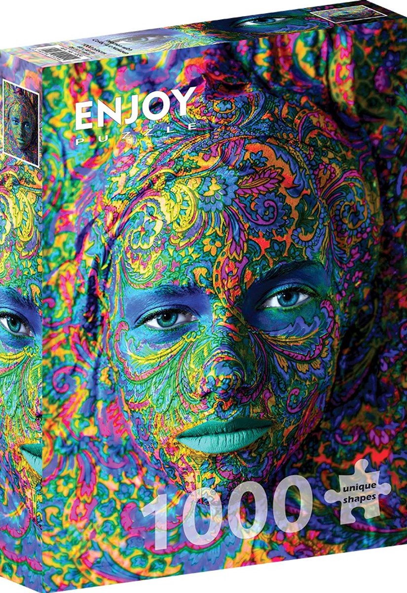 Enjoy Puzzle legpuzzel vrouw kunst make-up | 1.000 stukjes kleurrijk puzzelplezier.